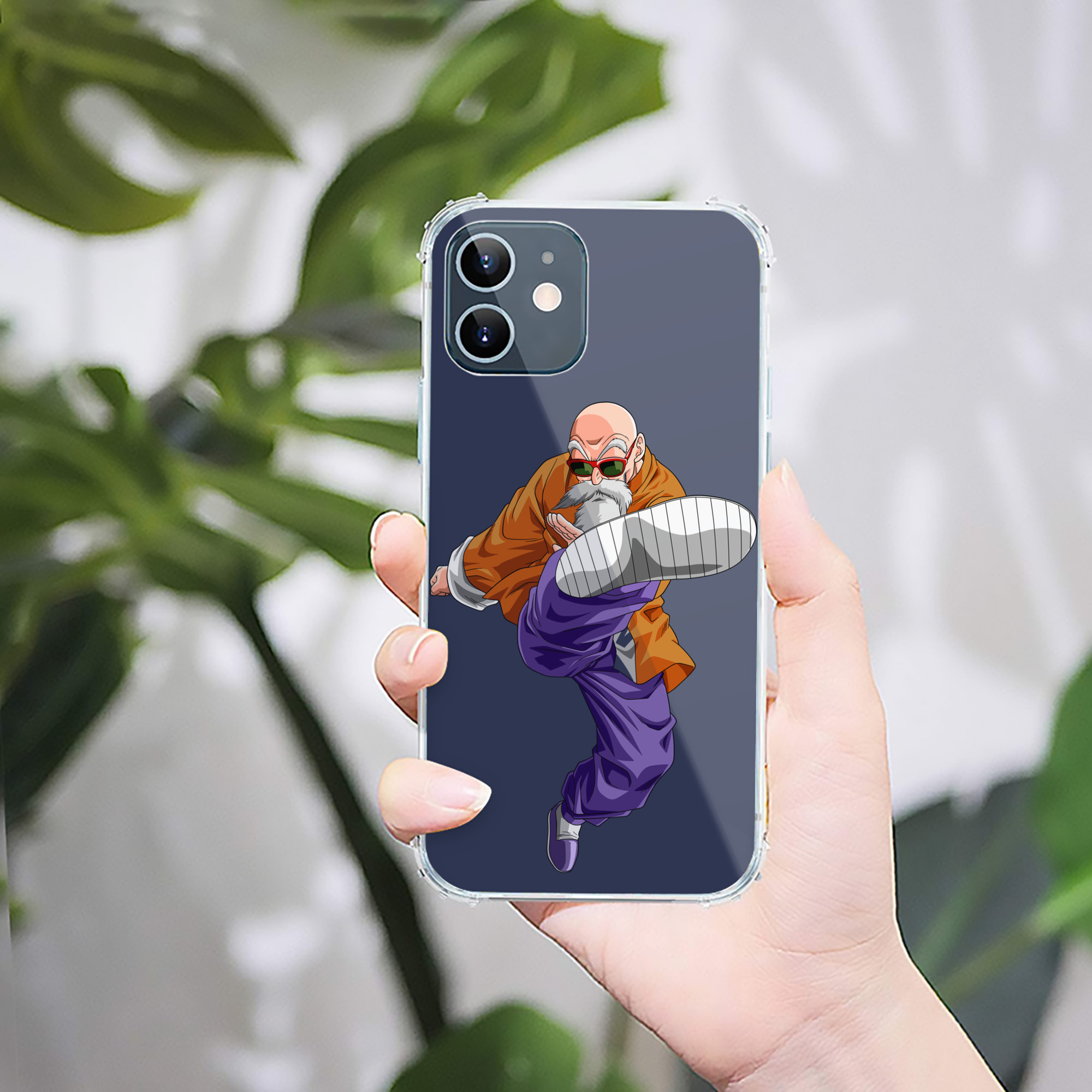 （画像用） ドラゴンボール 亀仙人（かめせんにん） DRAGON BALL Master Roshi Kame Sennin 【iPhone 12シリーズ対応】透明スマホケース（クリアソフトケース）